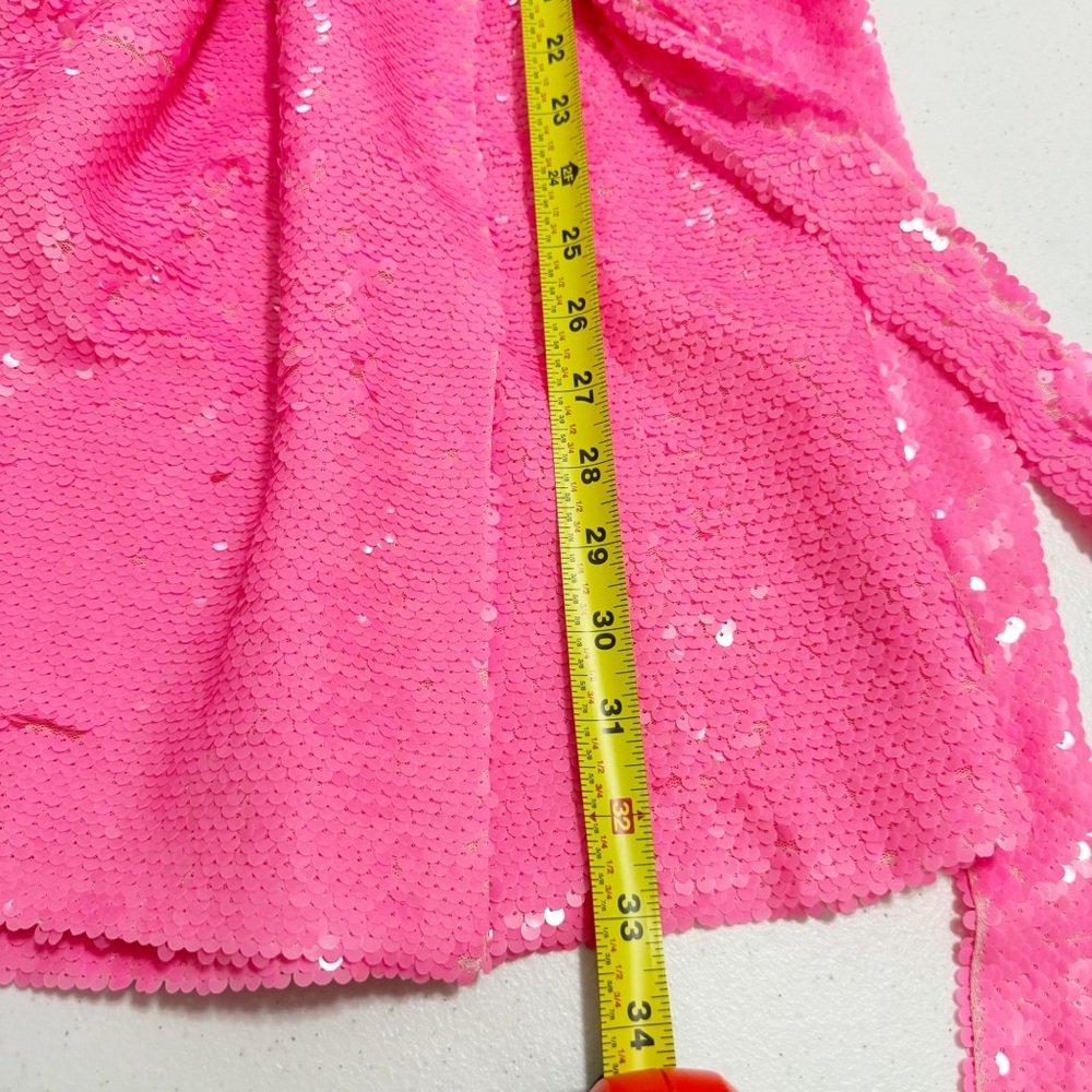 Elegant Pink Sequin Mini Dress - Picture 10 of 15